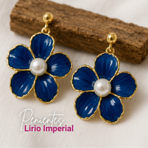 Pendientes Lirio Imperial - Curso de Joyería Sostenible - Crea joyas elegantes con plástico reciclado paso a paso