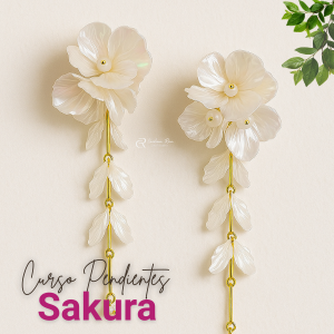 Pendientes Sakura - Curso de Joyería Sostenible - Diseña joyas florales con caída y movimiento