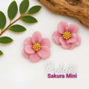 Pendientes Sakura Mini - Curso de Joyería Sostenible - Crea joyas florales únicas con plástico reciclado