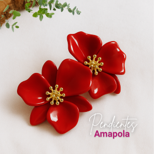 Pendientes Amapola - Curso de Joyería Sostenible - Diseña piezas artesanales con colores intensos y materiales reciclados