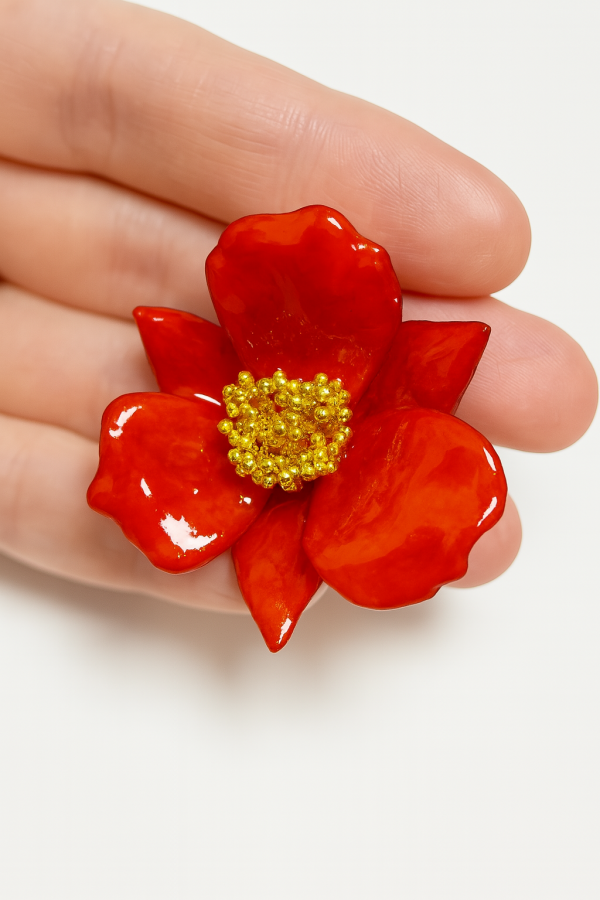 Pendientes Amapola - Curso de Joyería Sostenible - Diseña piezas artesanales con colores intensos y materiales reciclados - Imagen 3